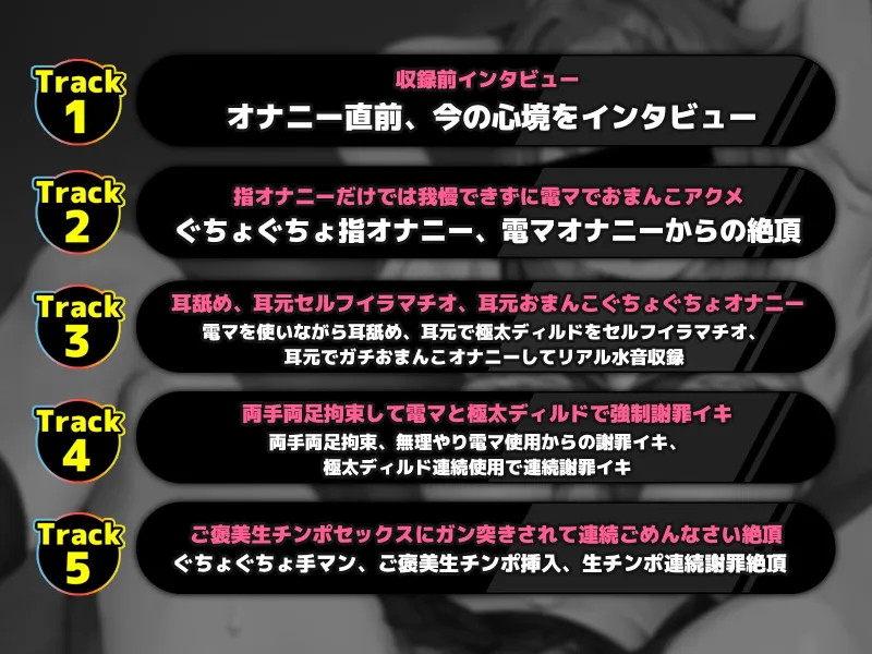 【11/10まで初回購入特典あり】オナニー録音の裏バイトに応募してきたドM変態JKが、強制連続アクメで『おまんこ気持ちよくなってごめんなさいっ』と盛大に謝罪イキ