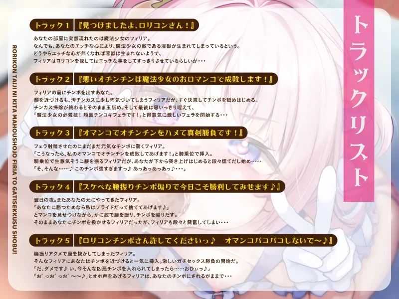 【早期購入割引】ロリコン退治に来た魔法少女フィリアとガチセックス勝負!(KU100マイク収録作品)