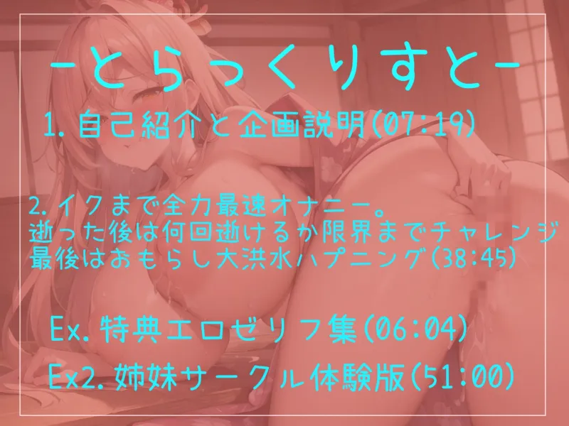 【豪華特典複数あり】オホ声♪ あ’あ’あ’あ’.おまんこ壊れちゃぅぅ...イグイグゥ～無限連続絶頂しまくるHカップ爆乳娘の最速オナニーRTA＆イケなくなるまで限界おもらし大洪水