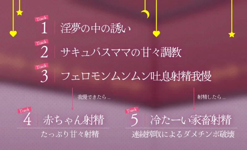 妖艶なサキュバスママの2度と大人に戻れなくなっちゃう惨めなオナニーサポート  ピュッピュ我慢できるかな～?出来るかな～?