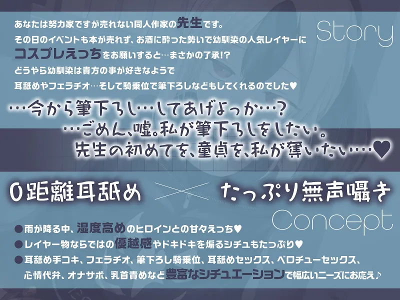 ✅早期限定特典+40%OFF✅【無声音囁きたっぷり】貴方を大好きな低音ダウナー幼馴染コスプレイヤーと純愛耳舐め生ハメ交尾【KU100/心情代弁/カウントダウン】