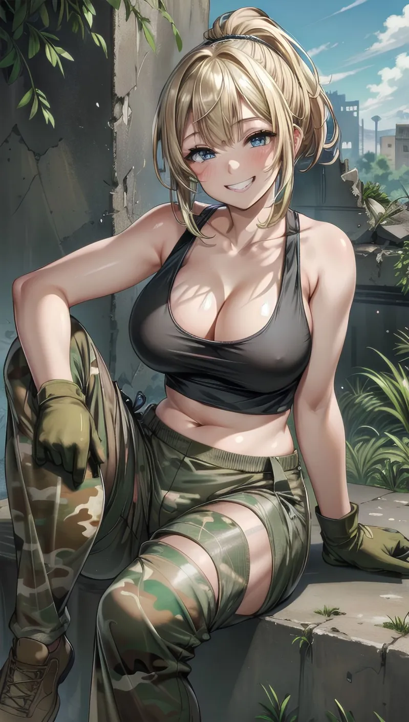 金髪巨乳の軍事体験