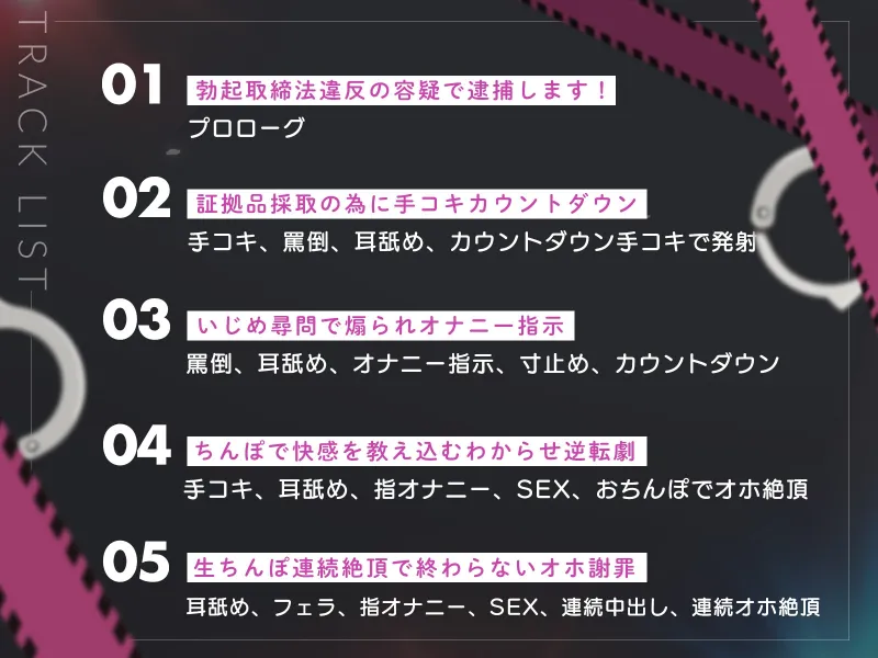 【オホ声実演】勃起取締法違反であなたを逮捕します!高圧的な女警官をおちんぽでオホ声わからせ