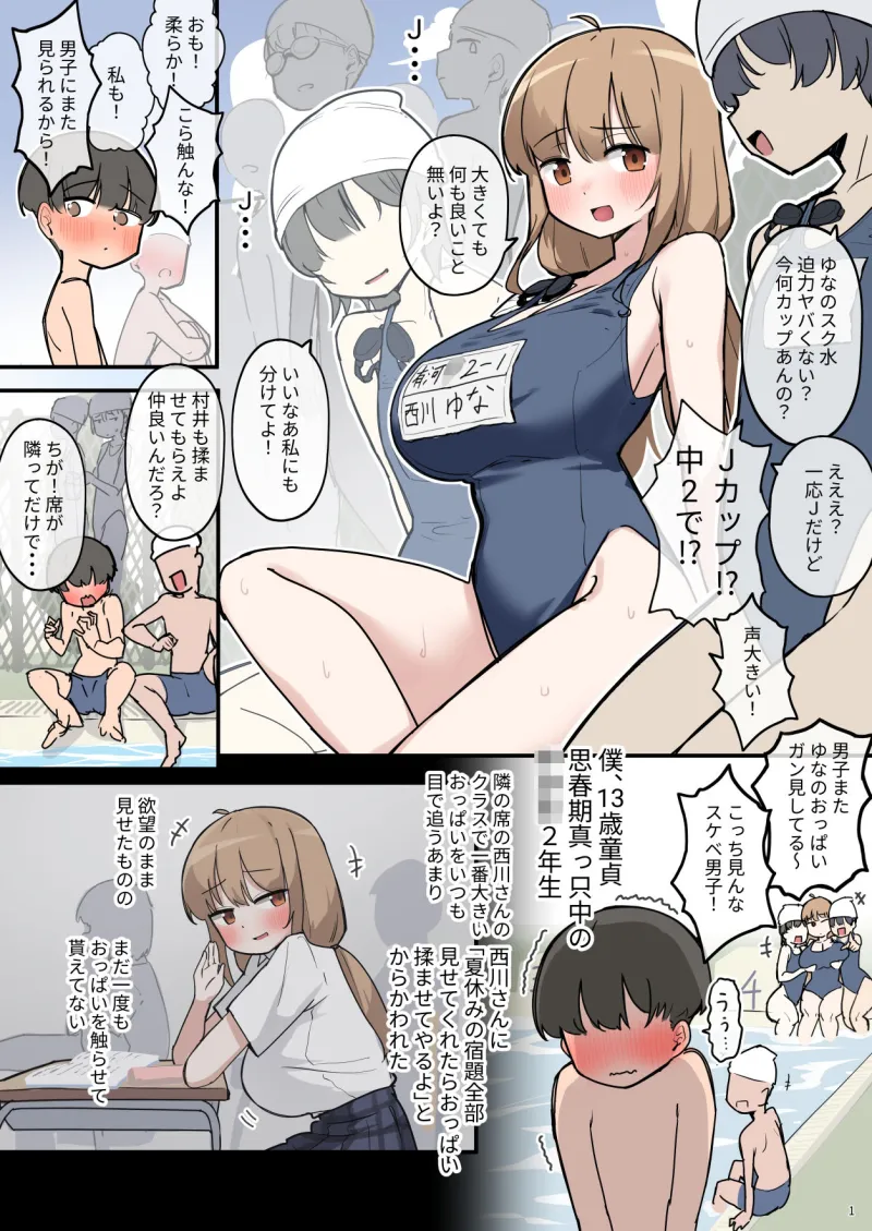 クラスで一番おっぱい大きい子にHさせてもらえた話