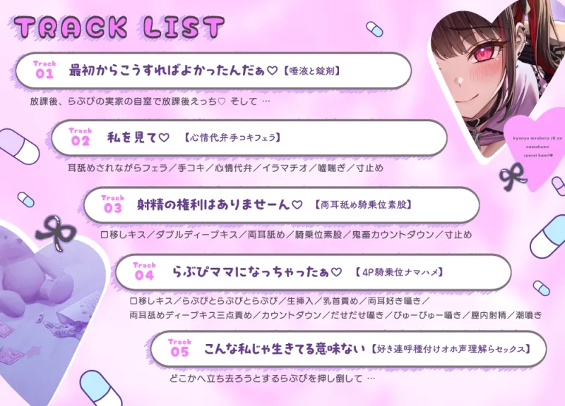 【マスクコキでパキる♡動画付】巨乳メンヘラJKの生ハメ射精管理♡～カノジョのぐちゅとろ監禁生マンコで妊娠確定キメセクえっち♡～