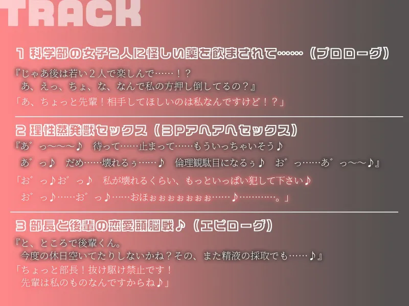 【KU100】科学部女子に盛られた媚薬が効きすぎて……2人とも壊しちゃいました♪