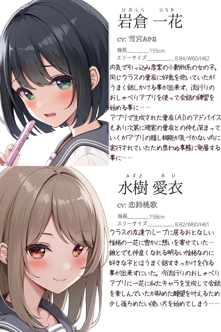 【TS百合】憧れの彼女に焦らされる私は百合堕ちする【KU100】