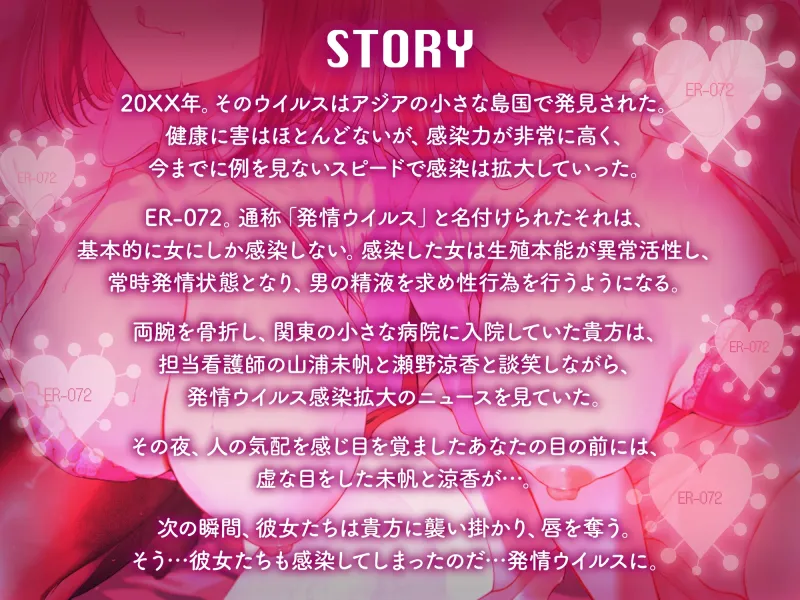 【逆レ】発情ウイルスパンデミック～山奥の隔離病棟でウイルスでどすけべ変異したナース二人に犯される悪夢～