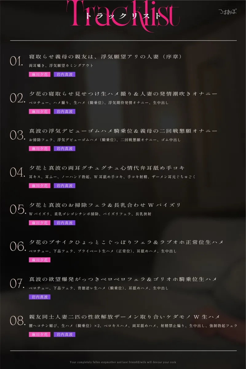 【1周年記念110円/ドスケベ差分イラスト付き】完堕ち義母と親友人妻があなたのチンポを貪り喰らう～熟れむちエロメス×2の背徳ケダモノ生交尾～【KU100】