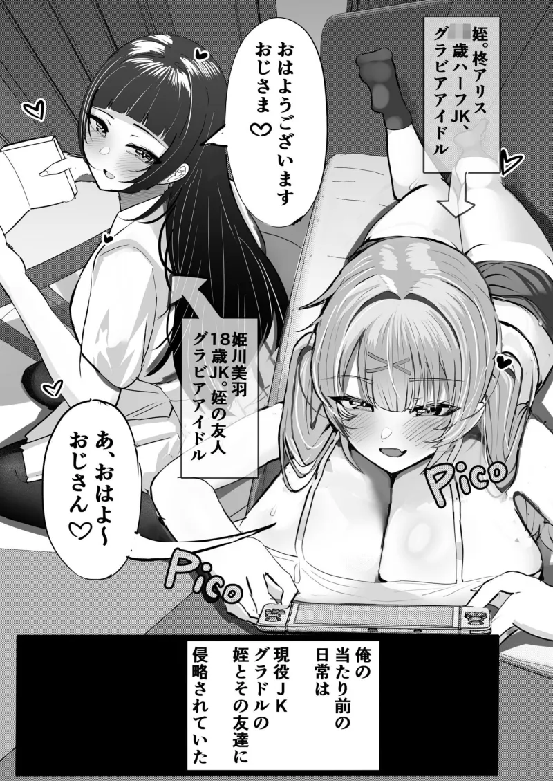 JKグラビアアイドル姪＆その友達とチンイラ「えっちごっこ」しまくる
