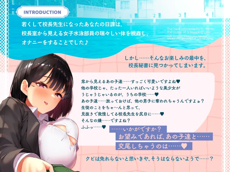 【♡見抜き用寝顔イラスト16枚♡】寝ているJKのおまんこ味わいつくし学園生活♡～あざと可愛い秘書に耳元で媚びられまくり種付けお射精♪～