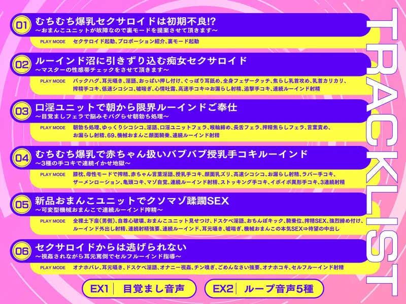 【ルーインドオーガズム】デカ痴女セクサロイドの密着事務的ザーメン搾取～快楽地獄でマゾ堕ち確定お漏らし射精～【13回射精×事務サド調教】