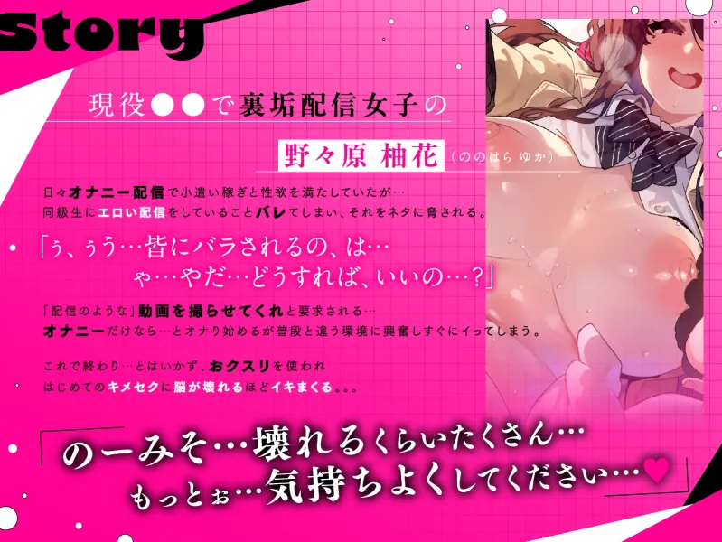 野々原柚花のヒミツのハイシン～おクスリえっちで配信しながらおちんぽ様に落ちる迄～【豪華Live2Dアニメ特典付♡】