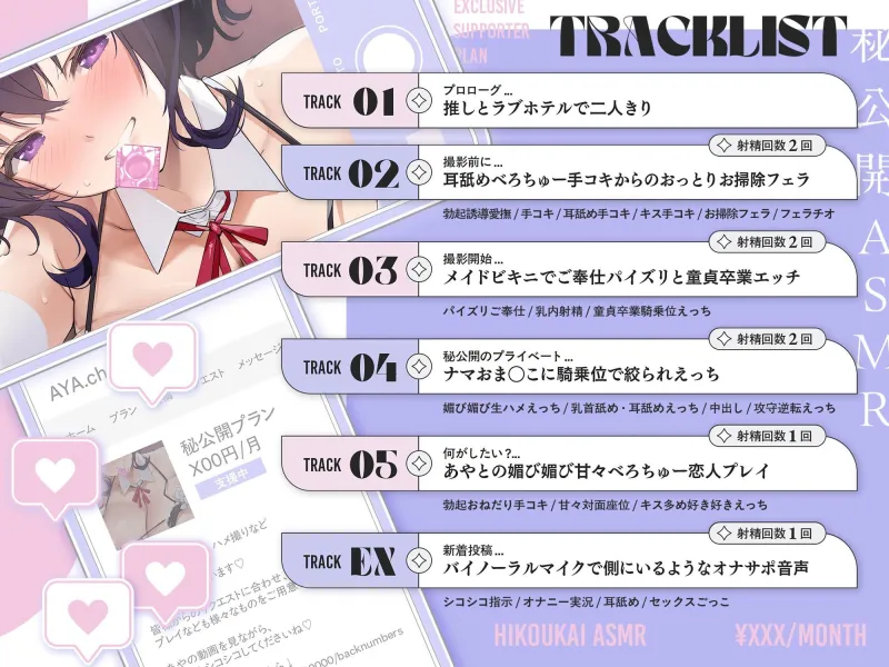 秘公開ASMRプラン～推し配信者と秘密のオフパコえっち～