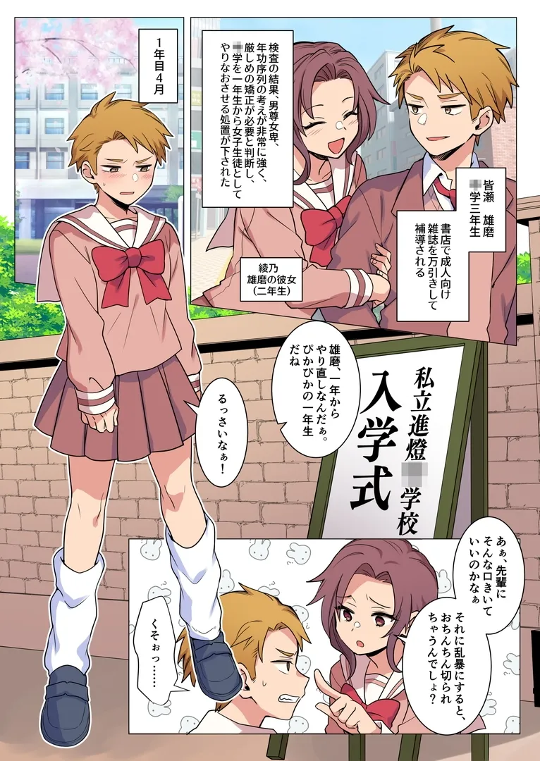 女装退行で矯正される男の子達