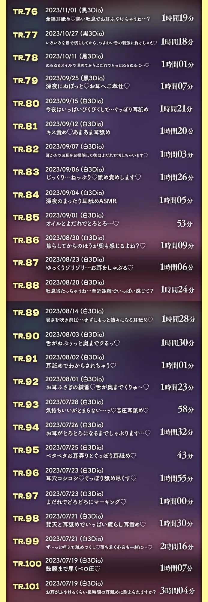 《総再生時間180時間》ひなみ桜花の耳舐めアーカイブ《耳舐めASMR》