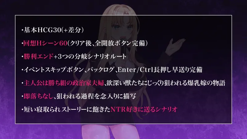 NTR POLITICS JP ～爆乳政治家の選挙活動記録！政敵に負けるなんてアリエナイ～