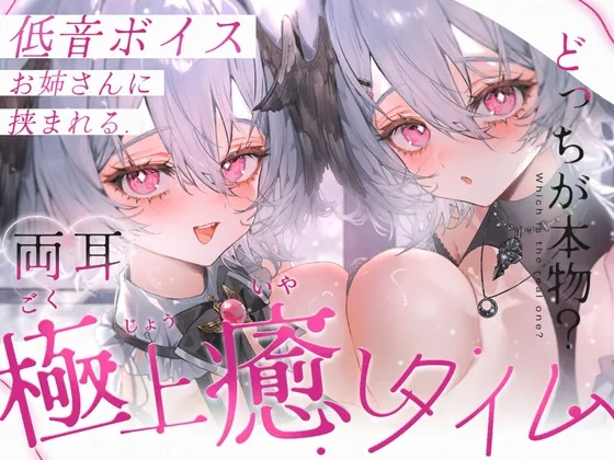 【KU100/両耳同時ASMR】低音ボイスお姉さんに挟まれる極上癒しタイム【耳かき・オノマトペ・心音・耳はー・耳ふー・耳はむ・すきすき・キス・ゼロ距離囁き】