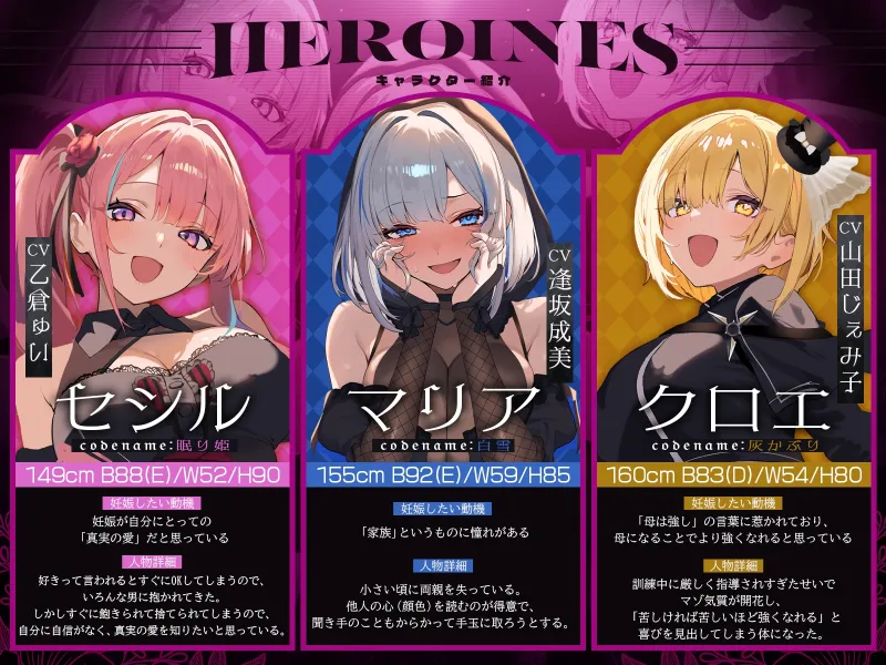 【早期特典】【初リリース記念x4時間半x5人ハーレム】種付任務遂行中♡～5人のアサシンが五感で誘惑24時間着床待ち～