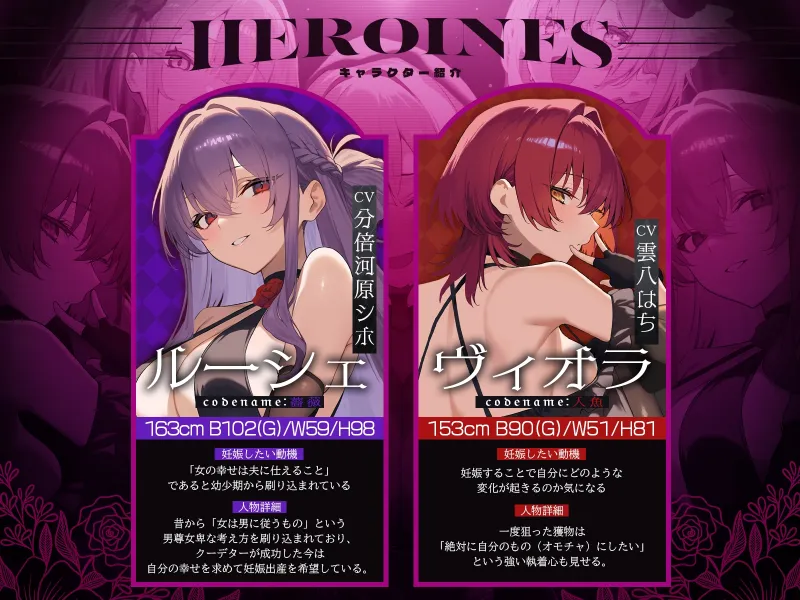 【早期特典】【初リリース記念x4時間半x5人ハーレム】種付任務遂行中♡～5人のアサシンが五感で誘惑24時間着床待ち～